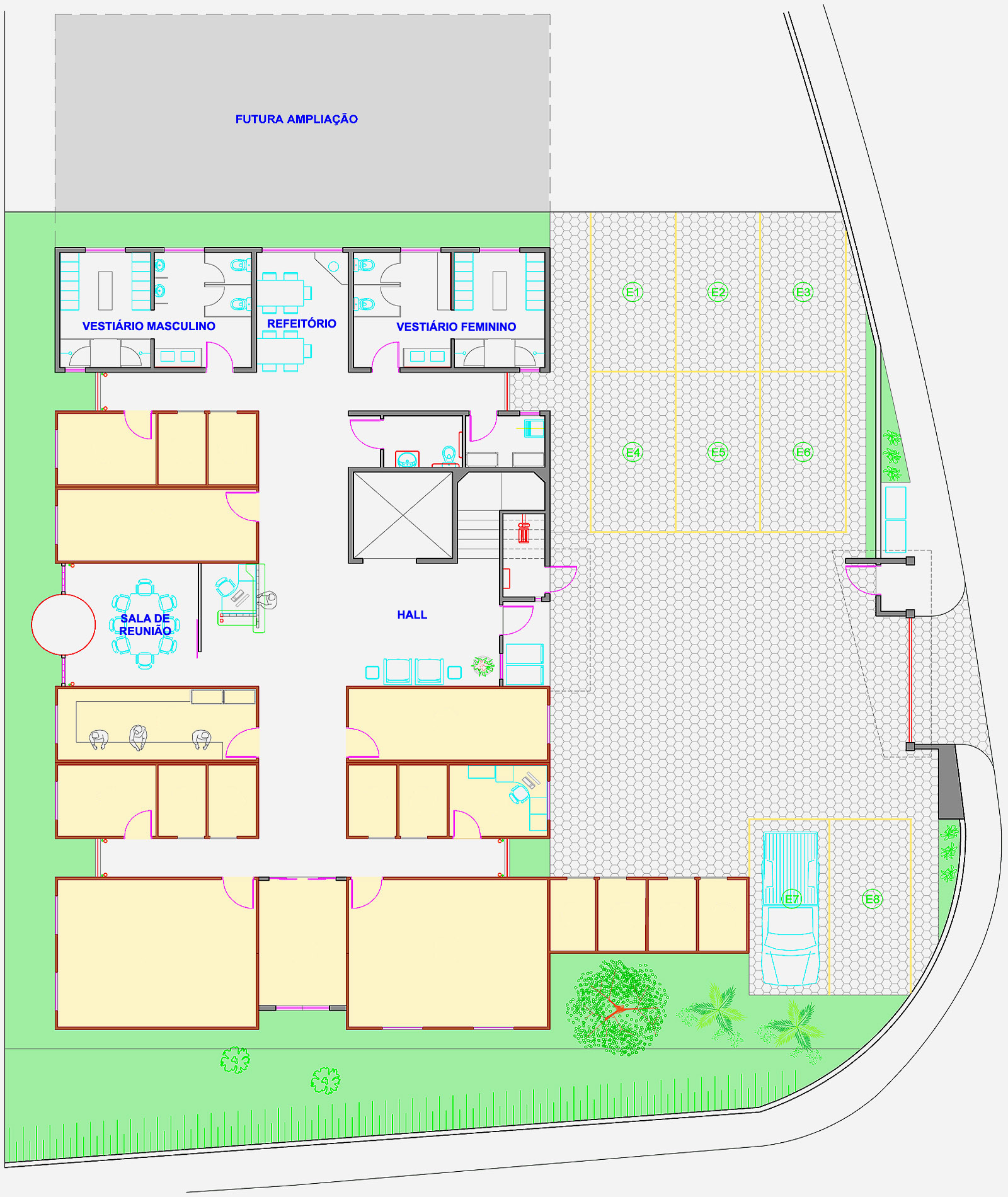 Planta da fase 1 do Targets Industrial Hub