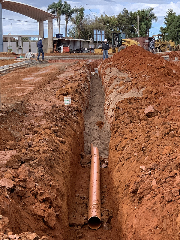 Infraestrutura para rede coletora de esgoto